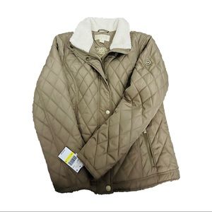 Micheal kors faux fur puffer jacket